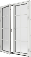 Original Alu 100, altanpardörr helglasad utsida öppen SP3:1